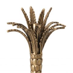 Candle holder palm desert vintage brass finish ø13xh.36 cm | Pirinç Şamdan