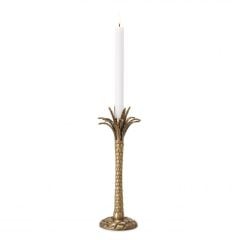 Candle holder palm desert vintage brass finish ø13xh.36 cm | Pirinç Şamdan