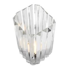 Candle holder howell crystal glass 12x12xh.20,5 cm | Kristal Tealight - Mumluk