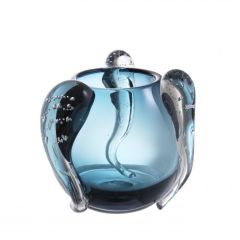 Vasa sianluca S Hand blown glass | blue colour ø23xh.24 cm | Cam Vazo - Mumluk