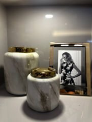 Box Biscuits Stone 11.5x13 cm  | Dekoratif Küp