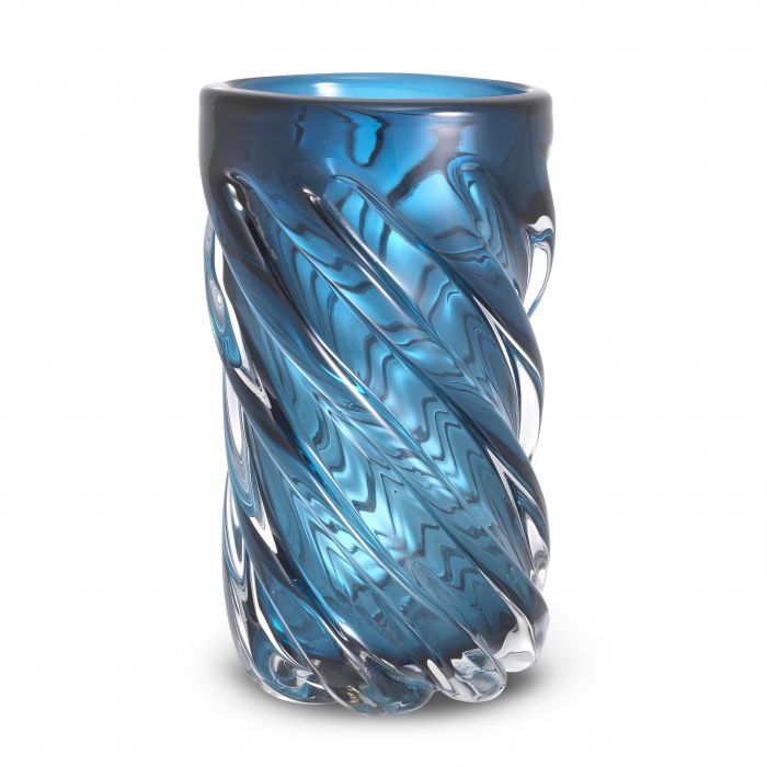 Vase angelito L hand blown glass | blue colour (114806)  ø20xh.36 cm | Cam Vazo - Mumluk