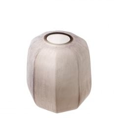 Vase avance hand blown glass | sand colour 33X32 cm | Cam Vazo - Mumluk