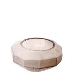 Bowl avance  hand blown glass | sand colour S 36X15 cm| Cam Vazo - Meyvelik