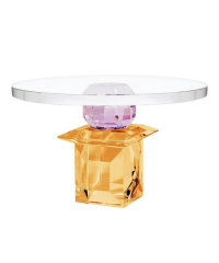 Plate Crissy Ball Amber Pink 14x22 cm | Kristal Stand