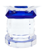 Vase Crissy blue h:25 cm d:13 cm | Kristal Vazo
