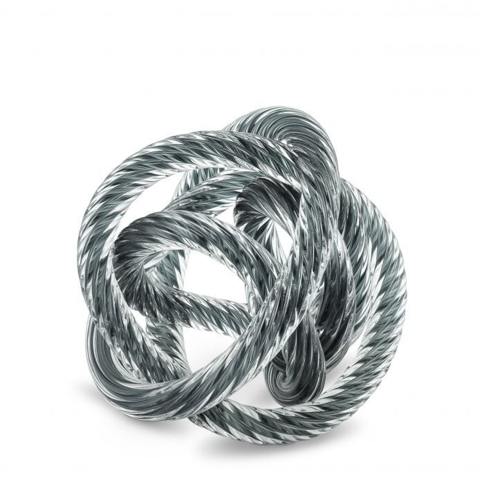 Desk accessory dominico grey blue glass M ø15 cm | Kristal Sarmal Obje