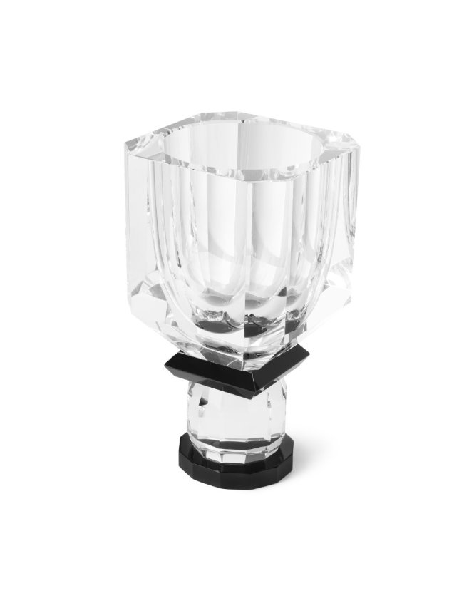 Vase Crissy black h:25 cm d:13 cm | Kristal Vazo