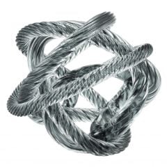 Desk accessory dominico grey blue glass L ø20 cm | Kristal Sarmal Obje