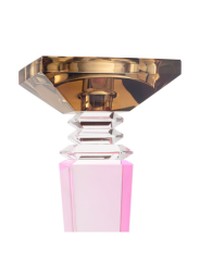 Candle Holder Diva Pink Amber Black 9x9x19,7 cm | Kristal Şamdan