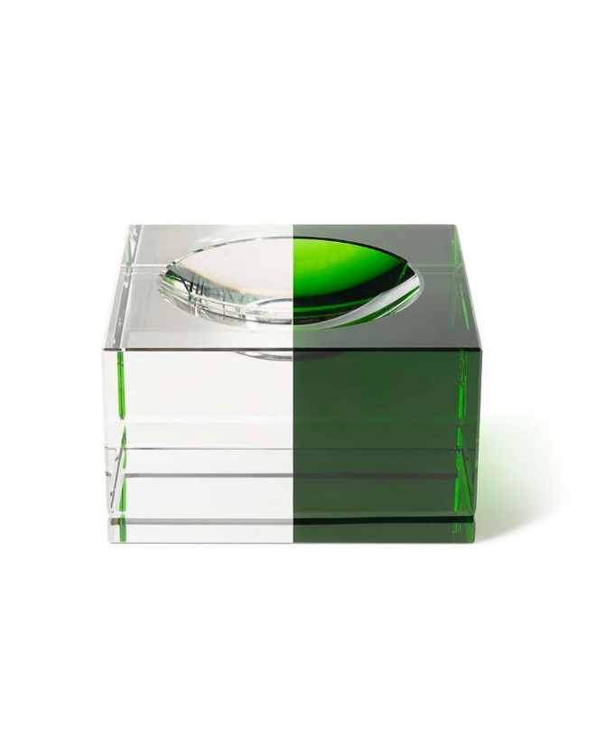 Coin Tray Lake Clear - Green 12x12x7 cm | Kristal Küllük