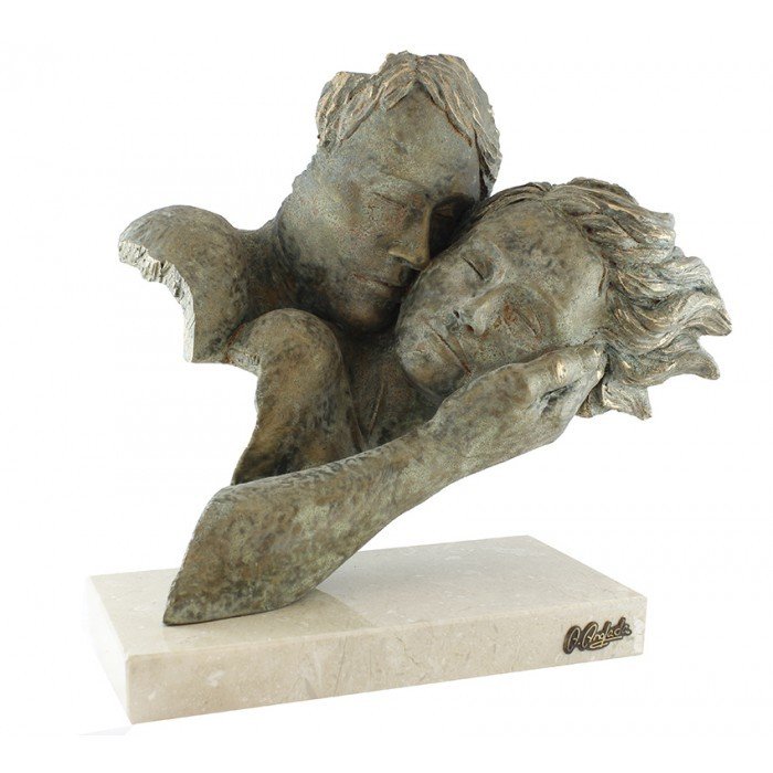 Awakening 31x27x28 cm | Bronz & Kil & Mermer Heykel
