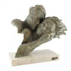 Awakening 31x27x28 cm | Bronz & Kil & Mermer Heykel