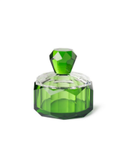 Box Jewel Crystal Green Clear 12,8x13 cm | Dekoratif Kristal Kutu