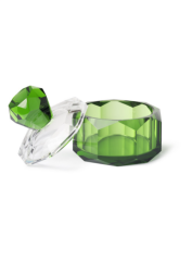 Box Jewel Crystal Green Clear 12,8x13 cm | Dekoratif Kristal Kutu