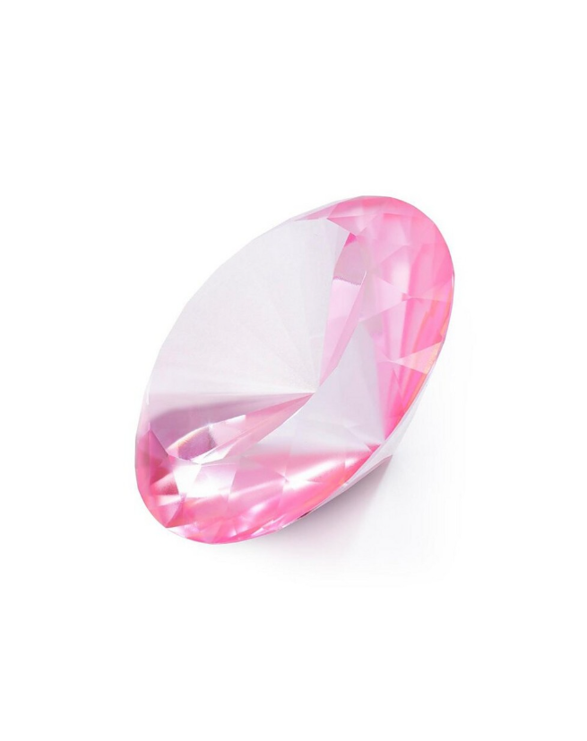 Paperweight Diamond Pink 15 cm | Kristal Dekoratif Obje