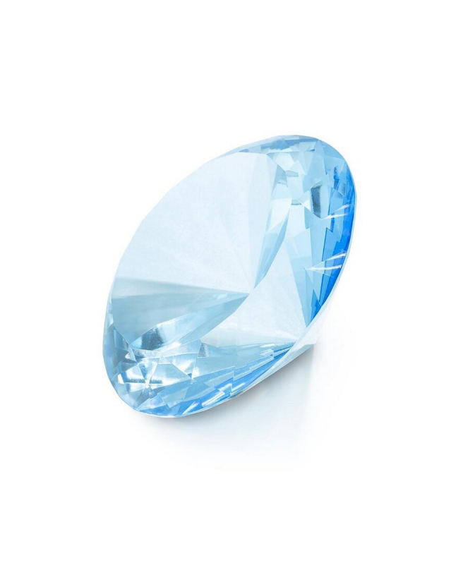 Paperweight Diamond Blue 15 cm | Kristal Dekoratif Obje