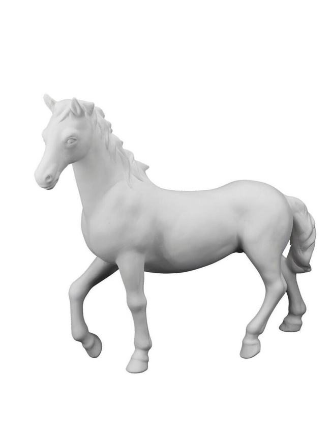 Horse Bisc. White 40x50 cm | Dekoratij At Obje