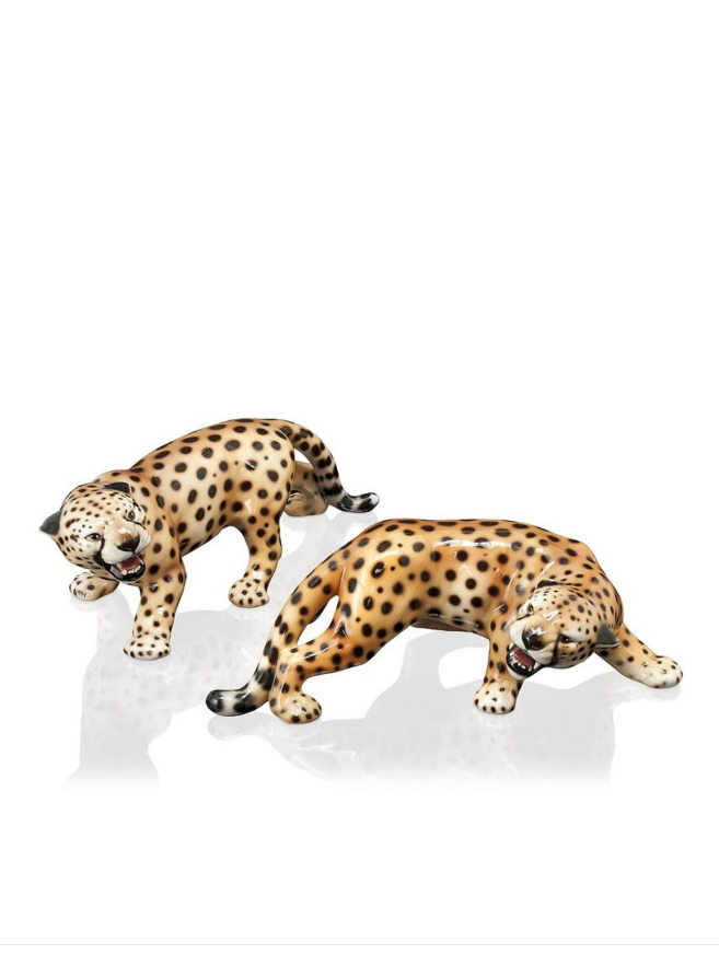 Cheetah Set 2 pcs 30x14 cm | İkili Set Çita Obje