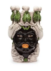 Vase moro man candle holder green orange lipstick h:48 cm | Vazo - Heykel - Şamdan