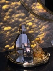 Perfume bottle romeo Grey L h:26,5 cm | Kristal Füme Şişe