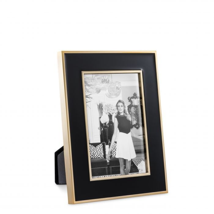 Picture frame lantana Black finish | gold finish | clear glass S 15xh.21xd.2 cm | Resim Çerçevesi