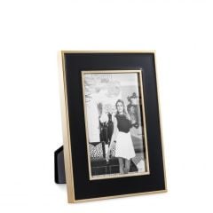 Picture frame lantana Black finish | gold finish | clear glass S 15xh.21xd.2 cm | Resim Çerçevesi