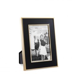 Picture frame lantana Black finish | gold finish | clear glass S 15xh.21xd.2 cm | Resim Çerçevesi