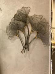 Sculpture Metal Grey/Golden  73x71 cm | Duvar Aksesuarı
