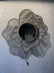 Mirror glass/metal golden/nickel 79x3x71cm | Duvar Aynası