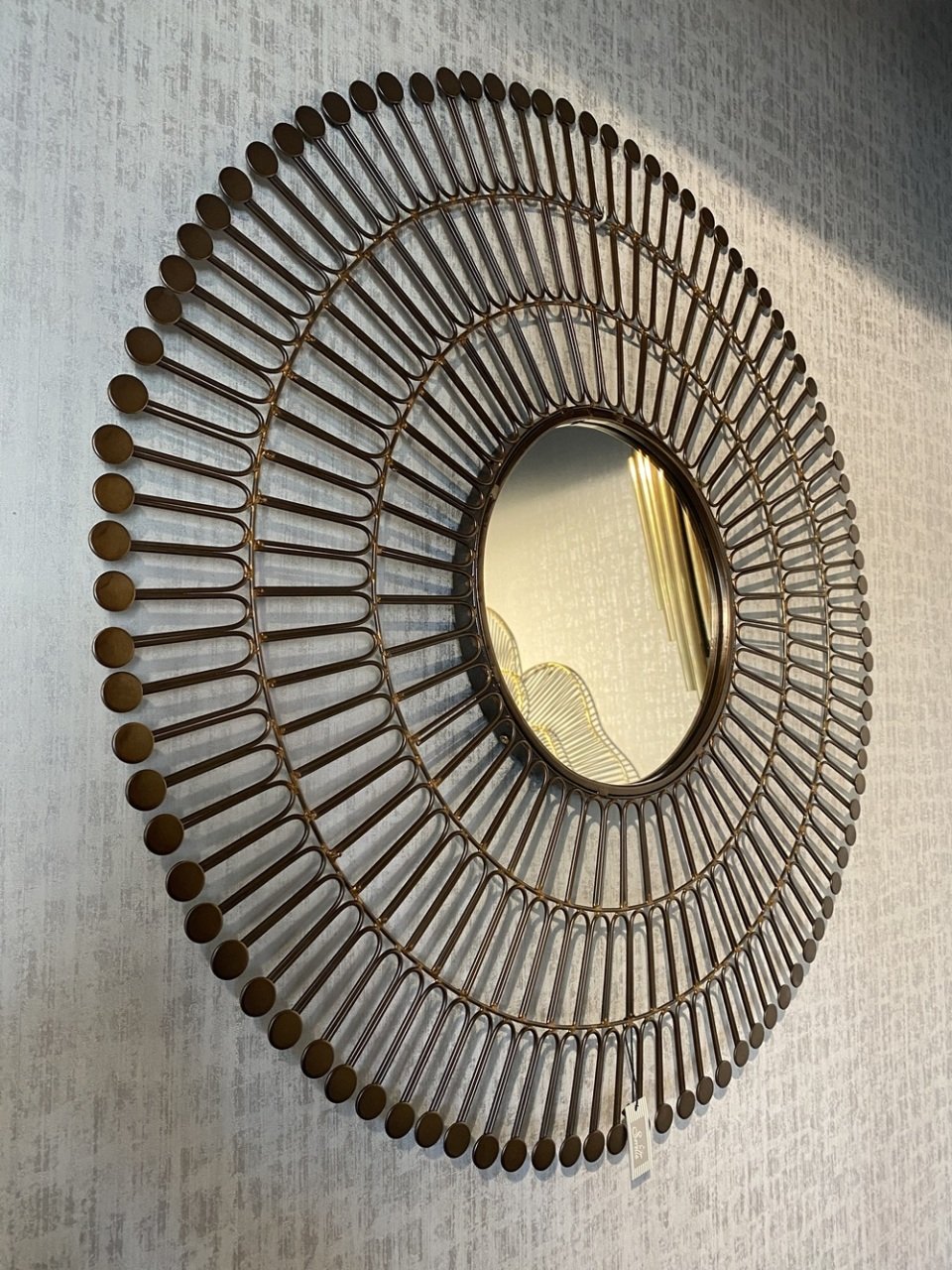 Mirror metal copper 78 cm | Duvar Aynası