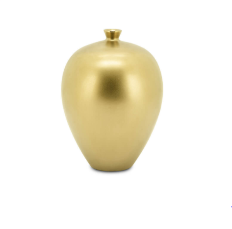 Golden Porcelain Vase M 25x34 cm | Vazo