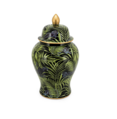 Ceramic box decorated palms S 21x34 cm  | Dekoratif Küp