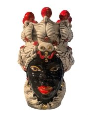 Vase moro lady bıg red lipstick 47x31 cm | Heykel - Vazo