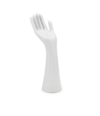 Reaching hand ceramic sculpture white 8x11.5x31cm | Dekoratif Obje