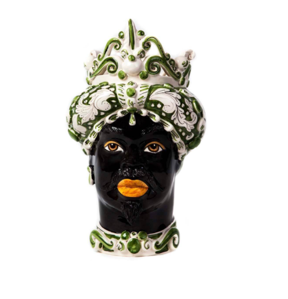 Vase moro man medium green  45x30 cm | Heykel - Vazo
