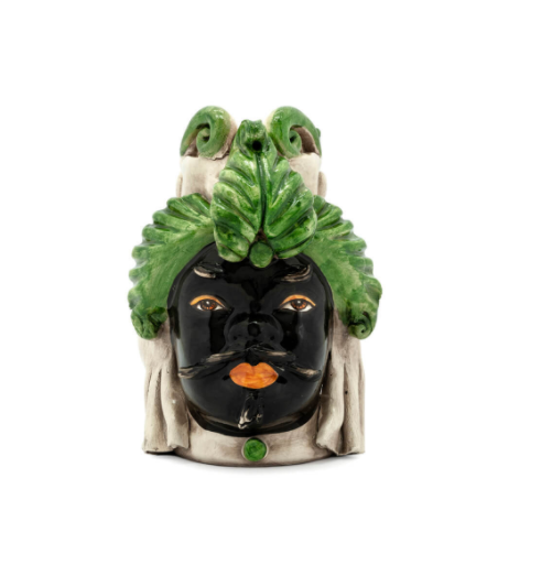 Vase moro man small chic green 19x9 cm | Heykel - Vazo