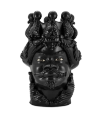 Vase moro man big simply mat black h:48 cm