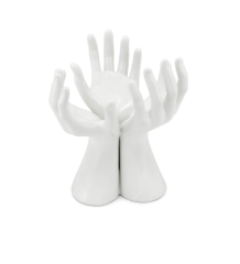 Vase handstand lady white ceramic 23x25 cm | Dekoratif Obje