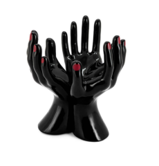 Vase handstand black red ceramic 23x25 cm | Dekoratif Obje - Vazo