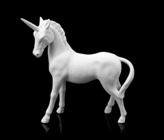 Ceramic handmade unicorn bisc. h: 23 cm | Dekoratif Obje
