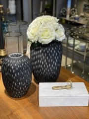 Glass vase kendal color shaded from green to amber S 22x27 cm | Vazo
