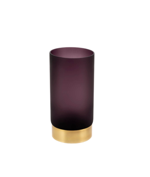 Vase ska violet gold medium 12x24 cm | Vazo - Mumluk