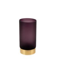 Vase ska violet gold medium 12x24 cm | Vazo - Mumluk