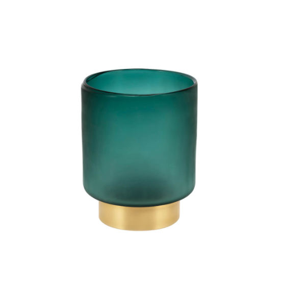 Vase ska green gold small 15x18 cm | Vazo - Mumluk
