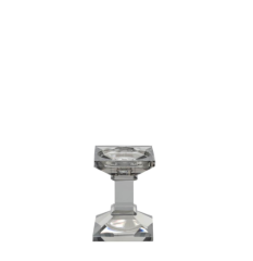 Handmade crystal candle holder S 9x9x13 cm | Füme Kristal Şamdan