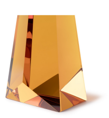 Candle Holder Sour Amber Black h:15 7x7 cm |  Şamdan | Tealight