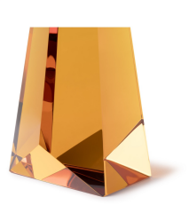 Candle Holder Sour Amber Black h:20 7x7 cm |  Şamdan | Tealight