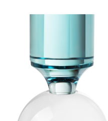 Candle Holder Honey Turquoıse/Amber9x36 cm |  Şamdan | Tealight