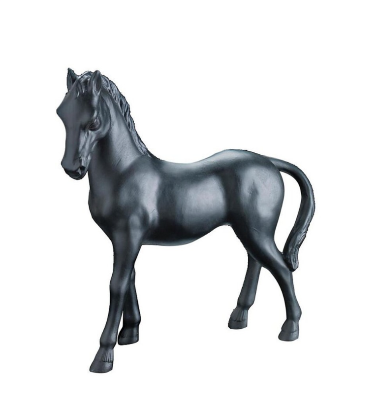 Ceramic handmade colt bisc. Black 22x23 cm | Dekoratif Obje